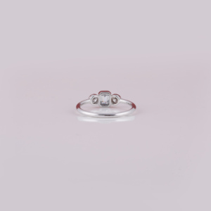 Anillo de boda de lujo de plata esterlina, anillo de compromiso de diamante cultivado en laboratorio solitario de corte esmeralda con certificado IGI, joyería para mujer - Product Image 4