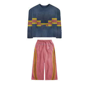 Unisex personalizado impreso transpirable deportes sudor trajes hombres Jogger Sweatsuit Conjunto sudadera y pantalones de chándal - Product Image 1