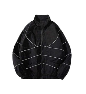 Wholesale 100% Polyester Customized Stand Zipper Reflective Windproof Waterproof Breathable Outdoor <b>Jacket</b> - Product Image 2