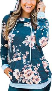 Sudaderas con capucha de mezcla de algodón de alta calidad y peso ligero personalizadas para mujer - Product Image 3