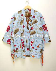 Chaqueta Corta de Terciopelo para Mujer, Invierno, Bordado Suzani Hecho a Mano, Cuello Alto, Diseño Tejido, Estilo Indio Ecológico - Product Image 5