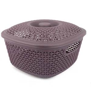 <b>Plastic</b> <b>Basket</b> With Cover - Purple - Product Image 1