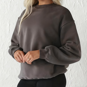 Sweat-shirt personnalisé pour femme, vêtements de sport d'hiver, broderie, polaire, tricoté, manches longues, polyester/coton, devant - Product Image 3