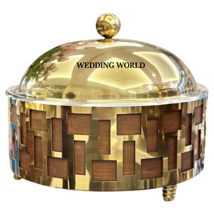 El último calentador de alimentos de Metal de diseño árabe, de buena calidad cazuela hecha a mano, vajilla de forma redonda, calentador de alimentos de Metal elegante - Product Image 6