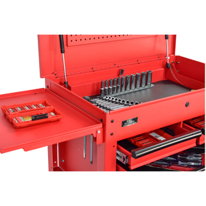 Chariot utilitaire 84Cm 04 tiroirs en acier revêtu de poudre capacité 320 kg entrepôt boîte à outils roulante pour l'industrie du garage mécanique - Product Image 2