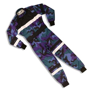 Combinaison de course pour homme à manches longues, imprimé camouflage violet, respirante, toutes saisons, pour moto et automobile, fabriquée au Pakistan - Product Image 3
