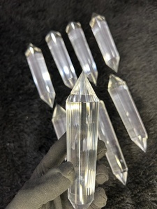 Varita de Cuarzo Transparente Natural de 24 Caras con Doble Punta, Tallada y Pulida a Mano, para Sanación Espiritual, Venta al por Mayor de Fábrica - Product Image 1