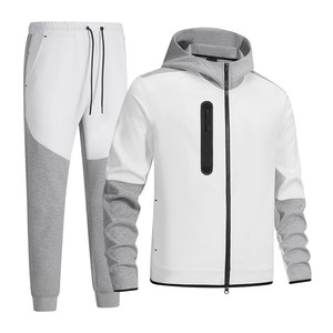 Chándal de entrenamiento para hombre, conjunto de Jogger de tela transpirable, diseño personalizado y logotipo, chándal informal de algodón 100% para hombre - Product Image 3