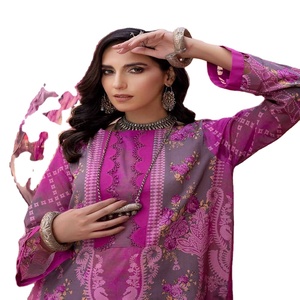 Riaz Arts Brand Chunri Style Costumes de pelouse 3 pièces coutures personnalisées pour toutes les tailles vêtements de fête pour la saison printanière - Product Image 1