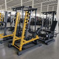 Máquina de Press Comercial para Pecho/Brazos/Hombros/Espalda/Core/Piernas/Cadera, Vertical, con Placa de Diamante, Tubo Cuadrado de Acero de 2.5mm, para Gimnasio
