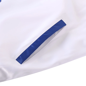 Veste bomber universitaire imperméable de qualité supérieure Phi Beta Sigma, bleu royal et blanc, streetwear grec avec logo brodé personnalisé sur le devant - Product Image 5