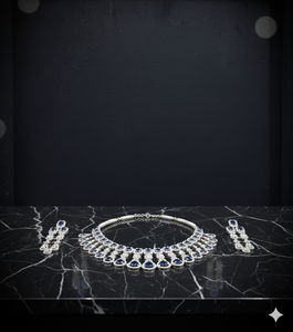 Ensemble de collier et de boucles d'oreilles de mariée de qualité supérieure pour femmes, bijoux de mode pour mariage et soirée, haute qualité, traditionnel - Product Image 5