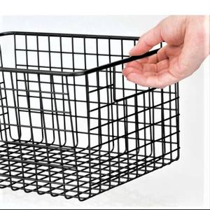 Large Metal Wire Storage <b>Basket</b> Iron <b>Mesh</b> Handle Top-Table for Home Organization Kitchen Living Room Laundry Vegetable Cartons - Product Image 2