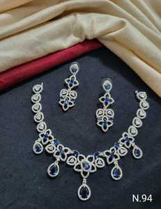 Collar de diamantes americano de moda, diseño de flores, conjunto de collar en forma de lágrima y conjuntos de pendientes, joyería de boda para novias, regalos de fiesta - Product Image 3