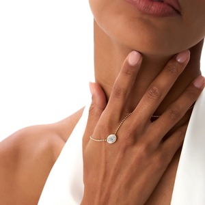 Encantador Collar Clásico con Diamantes Cultivados en Laboratorio en Forma Ovalada con Engaste de Bisel, 0.75 Ct E-F VS, Oro de 14K, Joyería Fina para Uso Diario, Regalo - Product Image 2