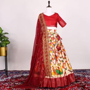คอลเลกชัน kalamkari lehenga สำหรับเทศกาลและงานแต่งงาน fabzone - Product Image 2