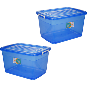 Nouveau design 75L conteneurs de stockage de cuisine rectangulaires barrière anti-poussière conteneur alimentaire stockage carton emballage seaux de stockage - Product Image 1