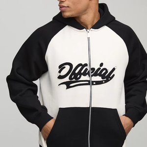 Nouveau style sweat à capuche zippé 100% coton sweat à capuche à motif solide pour 2025 automne/hiver fabriqué au Pakistan - Product Image 1