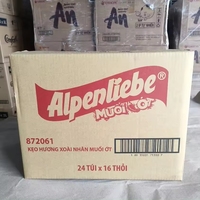 PRODUIT CHAUD Confiserie Alpenlieb Bonbons durs mélangés aux fruits mangue chili sel 416g X24 sachets Jawbreaker Boosting Energy Vietnam