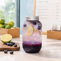 Bouteilles de boisson transparentes en PET 400ml 450ml 500ml avec bouchons à vis en aluminium, impression personnalisée pour la vente en gros de boissons