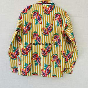 Nouveauté Ensemble de nuit en coton pour enfants Ensemble de pyjama en coton imprimé indien magnifique Ensemble de vêtements de nuit 100% coton - Product Image 3