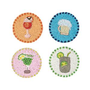 Classic Seed Beads Handmade <b>Coaster</b> Table Decor Fancy <b>Beaded</b> Embroidery <b>Coaster</b> Drink Accessories - Product Image 3