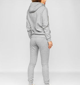 Chándal de manga larga de invierno para mujer 100% poliéster polar Slim Fit estampado personalizado pulóver deportes 2 1 diseño transpirable alto - Product Image 2