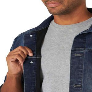 Chaqueta para hombre Chaqueta vaquera ajustada para hombre con diseño elegante Chaqueta vaquera para hombre con detalles rasgados desgastados Servicio OEM - Product Image 4