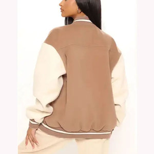 2025 Varsity Laine Crop Top Femmes Haute Qualité Respirant En Cuir Bomber École Collage Crop Veste - Product Image 3