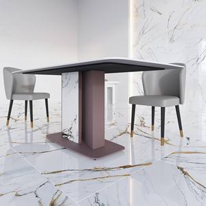 Mesa de Comedor de Mármol Contemporánea Bordeaux, Diseño Estable para el Hogar - Product Image 3