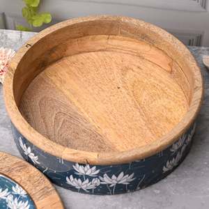 หม้อตุ๋นเซรามิกอะลูมิเนียมลายดอกไม้ Sea-bloom Alluring พร้อมฝาไม้ สำหรับอุ่นอาหาร ทำอาหาร และจัดเลี้ยงที่บ้าน - Product Image 4