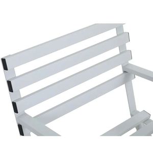 New design steel white outdoor <b>bench</b> for home outdoor furniture sitting chair general place patio garden park made in india 2023 - Product Image 3