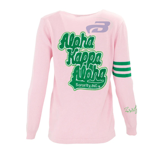 Alpha | Kapa | Alpha Sorority <b>Cardigan</b> Sweater Greek Letters Winter Print Front Logo for AKA Sorority Customized Design - Product Image 3