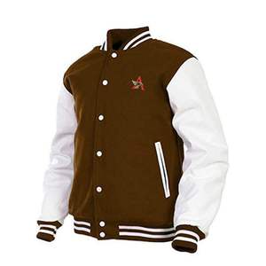 Chaqueta Letterman con Mangas de Cuero, Estilo Urbano, Chaqueta de Invierno para Moda Casual Diaria, Superventas - Product Image 2