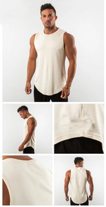 Novedad de verano, camiseta sin mangas deportiva para hombre, camiseta sin mangas de Fitness de secado rápido, camiseta sin mangas de gimnasio personalizada impresa al por mayor para hombre - Product Image 6