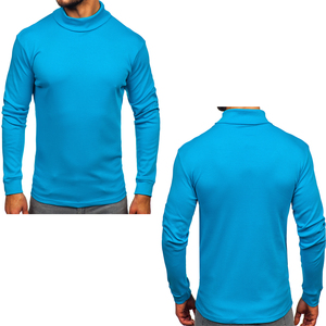 Sweat-shirt à manches longues pour homme, col rond, chaud, anti-boulochage, polyester/coton, coupe classique, doublé, tricoté - Product Image 5