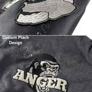 Chaqueta universitaria de béisbol con bordado de grafiti de chenilla de lana personalizada al por mayor de alta calidad para hombre - Product Image 4
