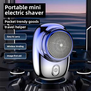 ماكينة حلاقة إلكترونية دوارة محمولة 2 في 1 قابلة لإعادة الشحن عبر USB، مقاومة للماء، أداة تشذيب اللحية وشفرة حلاقة للرجال للاستخدام على الجسم RV - Product Image 2