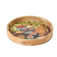 Plateau de service en bois naturel émaillé, plateau alimentaire écologique pour la cuisine - Product Image 6