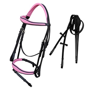 Saddlery Goods Bride en cuir pour cheval en cristal Couleur cuir Taille