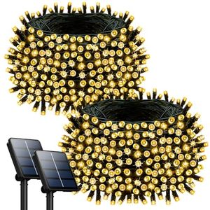 Guirlande solaire <span class=keywords><strong>à</strong></span> LED de 12 m avec 100 diodes, indice d'étanchéité IP44 - Plusieurs couleurs, idéale pour la décoration extérieure - Product Image 1