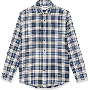 Оптовая продажа, мужские зимние рубашки из 100% хлопка большого размера, фланелевые рубашки с длинным рукавом и воротником на пуговицах