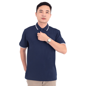 เสื้อยืดโปโลผู้ชายขายส่ง: แห้งเร็วไหล่บล็อกสีกำหนดแบรนด์เองและโลโก้ฟรี - Product Image 3