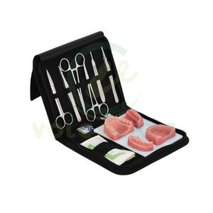Kit Completo de Práctica de Sutura Dental Manual de Acero Inoxidable con 4 Almohadillas de Sutura e Instrumentos Quirúrgicos Básicos para Entrenamiento - Product Image 1
