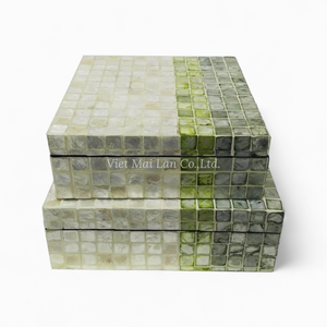 Caja Decorativa Hecha a Mano con Incrustaciones de Nácar, Organizador de Joyas para Decoración de Interiores - Product Image 2