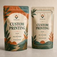 Sachets Doypack Personnalisés Anti-Odeur avec Fermeture Zip Imprimée, Emballage en Plastique Ziplock Personnalisé avec Logo, Sachets Mylar Autoportants