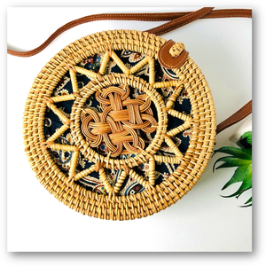 Sacs en rotin faits à la main vietnamiens en gros vacances d'été 2024 sac de paille rond femmes pour l'exportation - Product Image 5