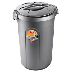 TOM Silver 70500 <b>Plastic</b> Storage <b>Bin</b> (46Lt) with Clip <b>Lid</b> - Product Image 2
