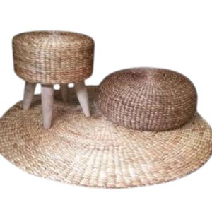 เก้าอี้ผักตบชวาทรงกลม50ซม. ที่นั่งธรรมชาติทำด้วยมือ - Product Image 4