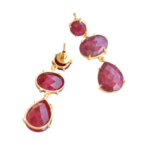 ต่างหูทองเหลืองขายส่ง ประดับอัญมณีแท้ งานทองเหลืองโบราณ สไตล์ทันสมัย พร้อมส่งจำนวนมาก - Product Image 6